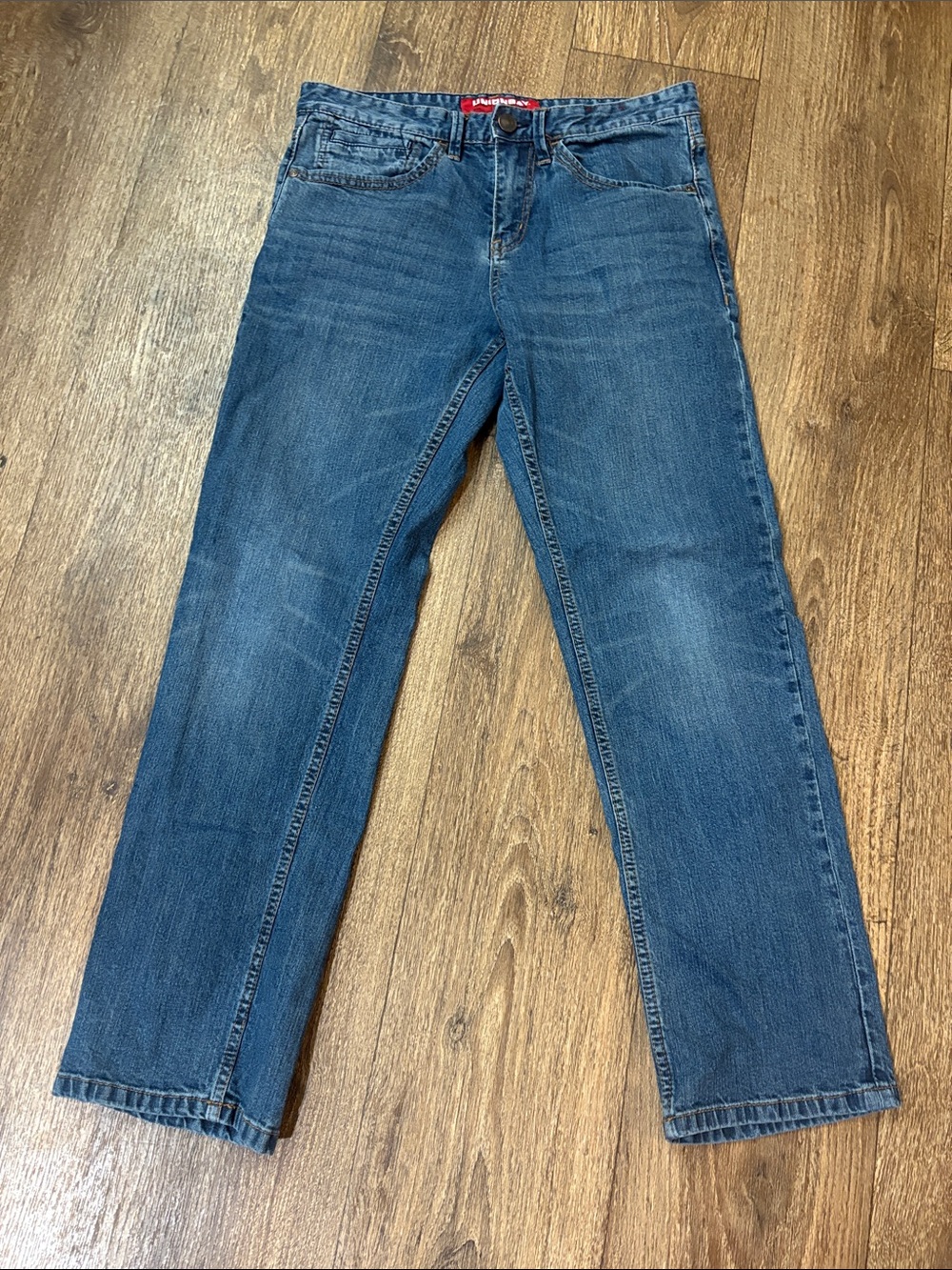 UNIONBAY Men's Mid Blue Straight Jeans